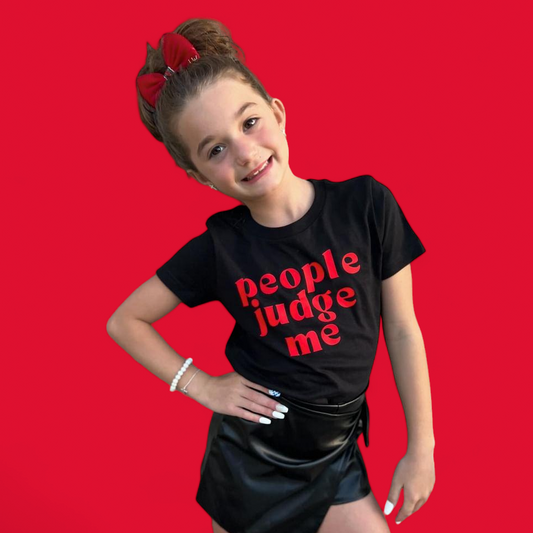 People Judge Me. I'm a 10. Kids Girls Gymnast Short Sleeve T-Shirt