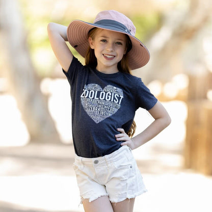 Wild Adventures Await: Zoologist Kids & Teens Short Sleeve T-Shirt