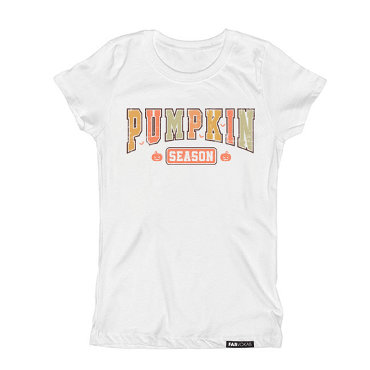 Pumpkin Season Girl T-Shirt for Kids, Girls & Teens - Fall Graphic Tee