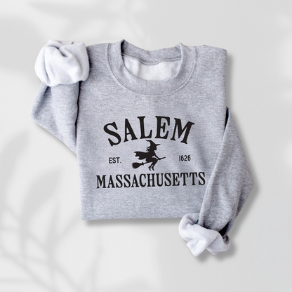 Salem, MA Sweatshirt - Vintage Witch City Crewneck