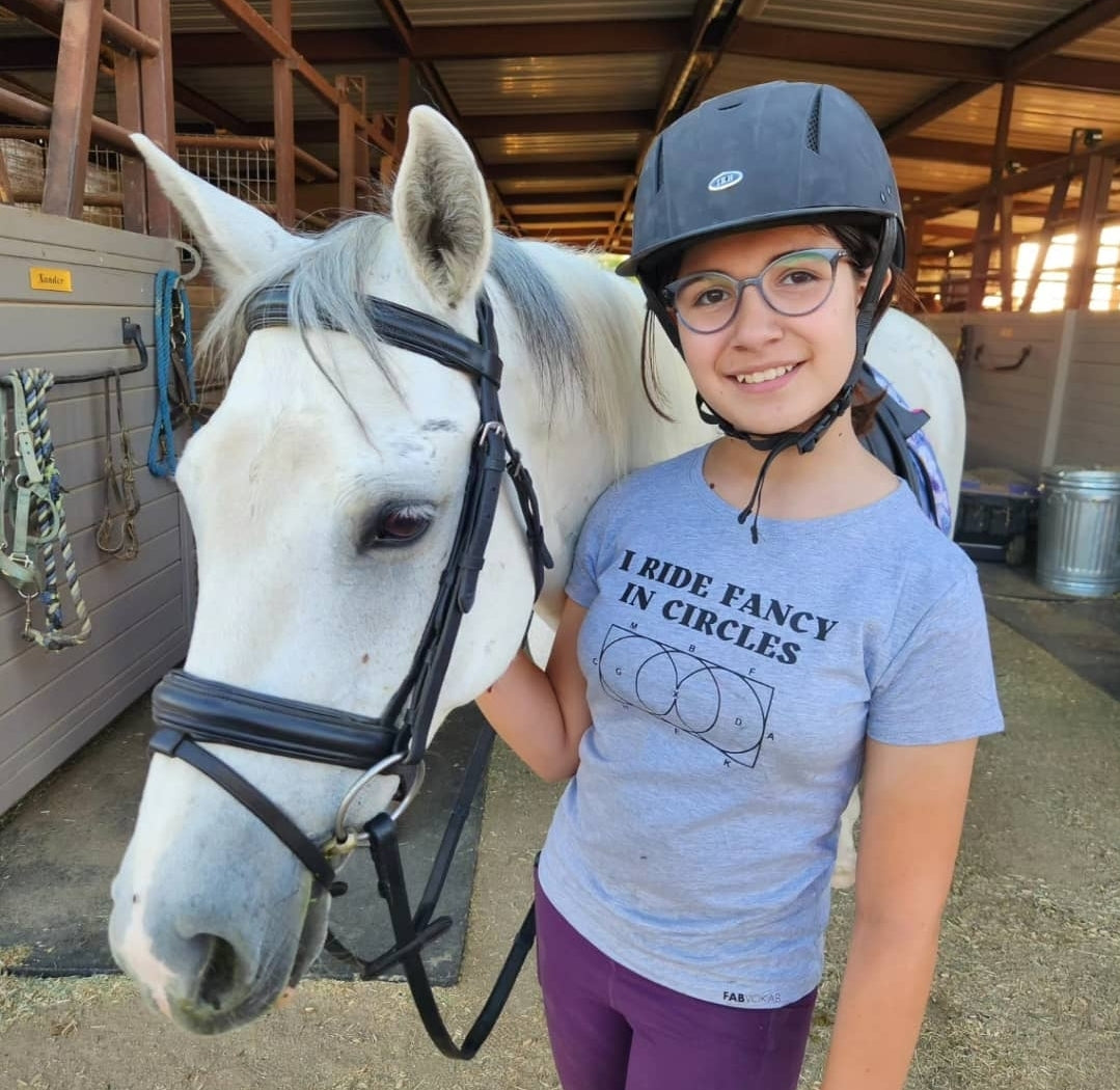 I ride fancy in circles Kids, Boys. Girls Short Sleeve T-shirt