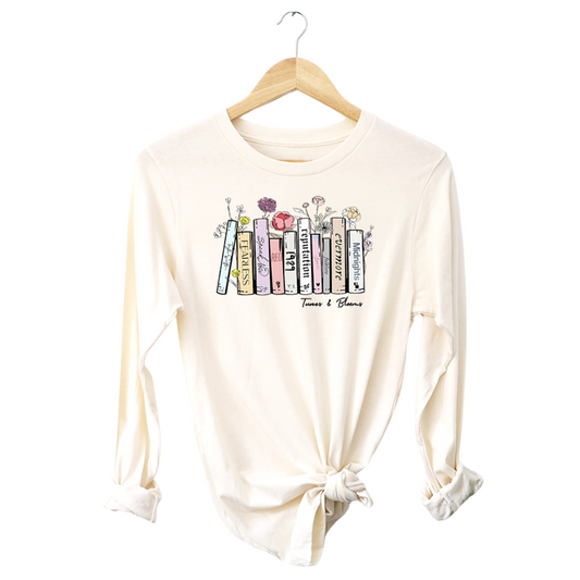Tunes and Blooms Taylor Swift Jersey Long Sleeve Tee