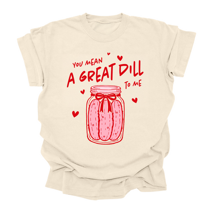 You Mean a Great Dill to Me Shirt – Funny Valentine’s Day Pickle Tee for Kids, Teens & Adults