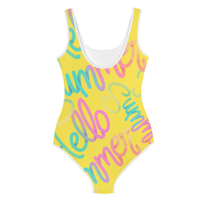 Summer Kids Big Girls Swimsuit (yellow)