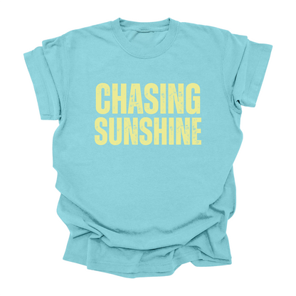 Chasing Sunshine Graphic T-Shirt – Bold Retro-Inspired Summer Tee