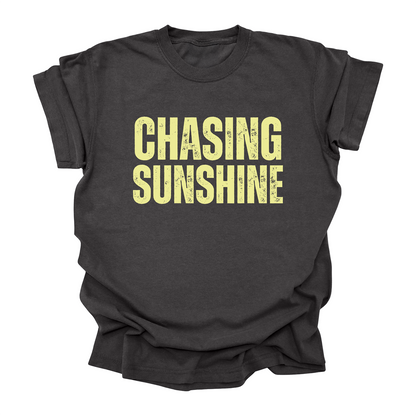 Chasing Sunshine Graphic T-Shirt – Bold Retro-Inspired Summer Tee