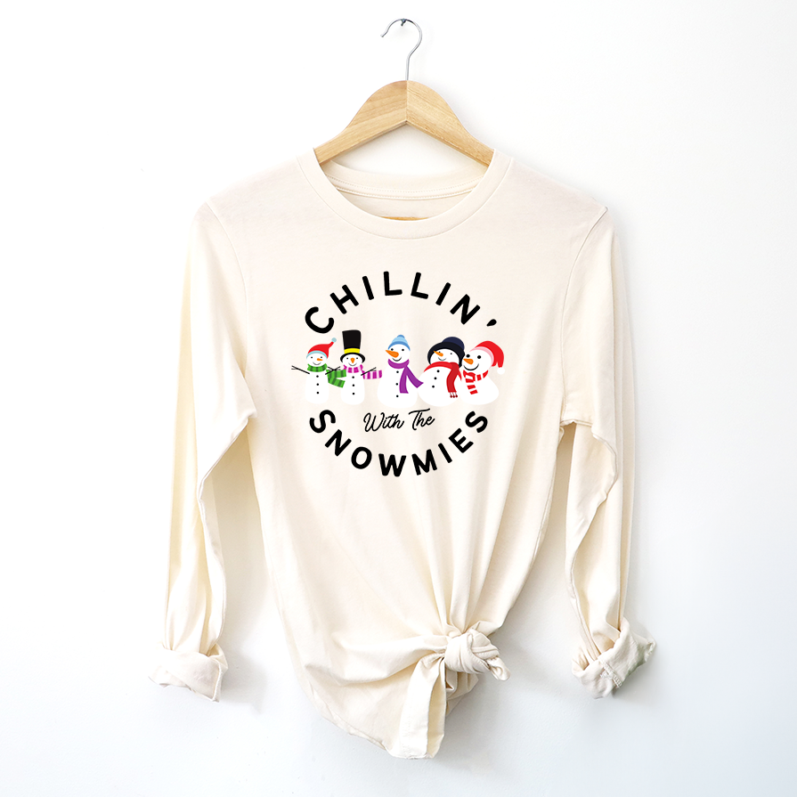 Chillin with the Snowmies Kids, Boys, Girls  Jersey Long Sleeve Tee