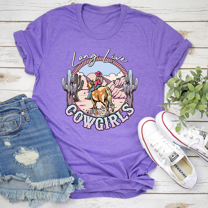 Western Elegance: Long Live Cowgirl T-shirt – A Cowgirl Gift