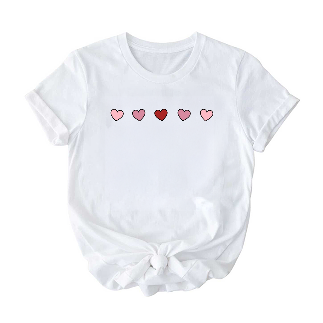 Minimal Heart Tee for Kids, Teens & Adults | Cute Everyday Love Shirt | Unisex Valentine Shirt