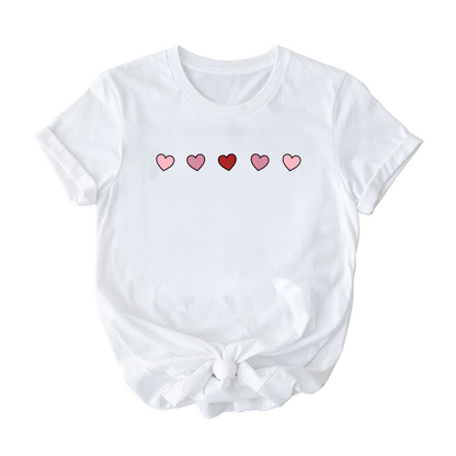 Minimal Heart Tee for Kids, Teens & Adults | Cute Everyday Love Shirt | Unisex Valentine Shirt