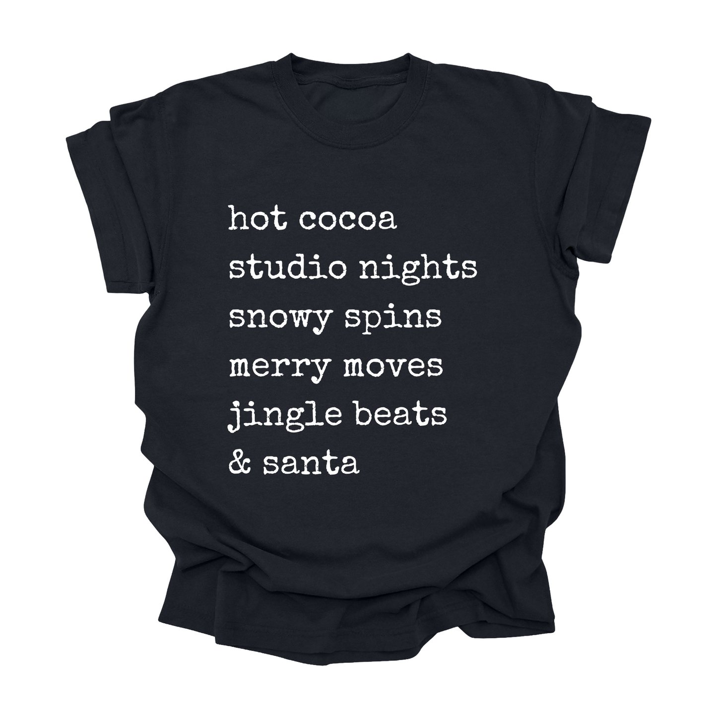 Hot Cocoa & Studio Nights Christmas Dance Tee | Holiday Shirt for Dancers