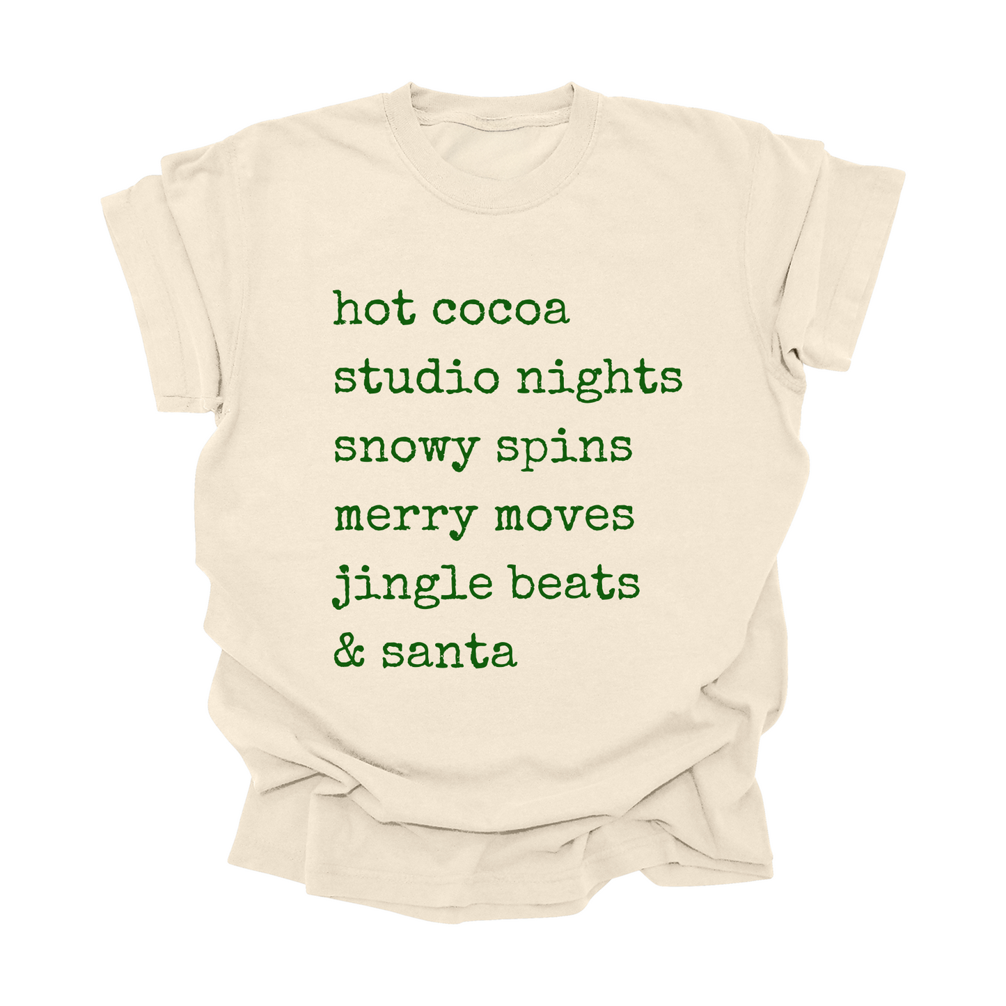Hot Cocoa & Studio Nights Christmas Dance Tee | Holiday Shirt for Dancers