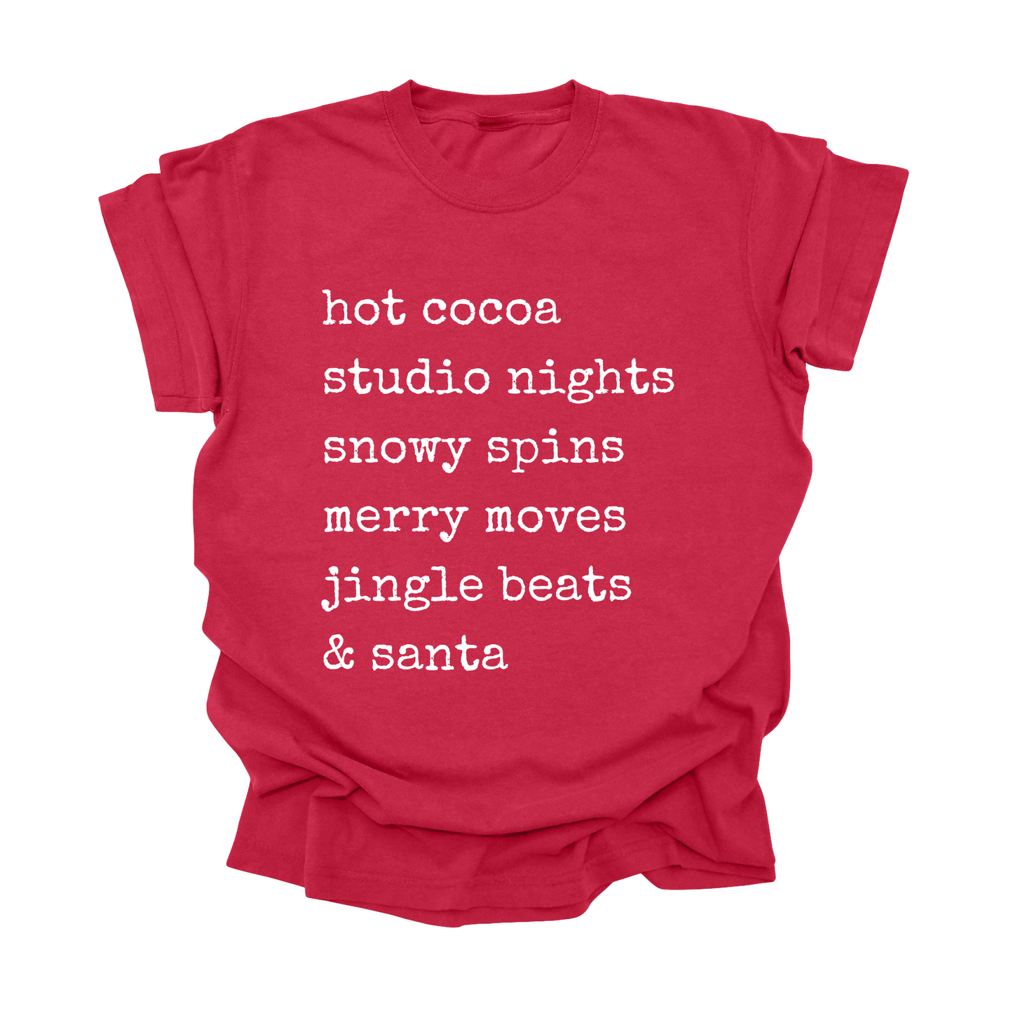 Hot Cocoa & Studio Nights Christmas Dance Tee | Holiday Shirt for Dancers