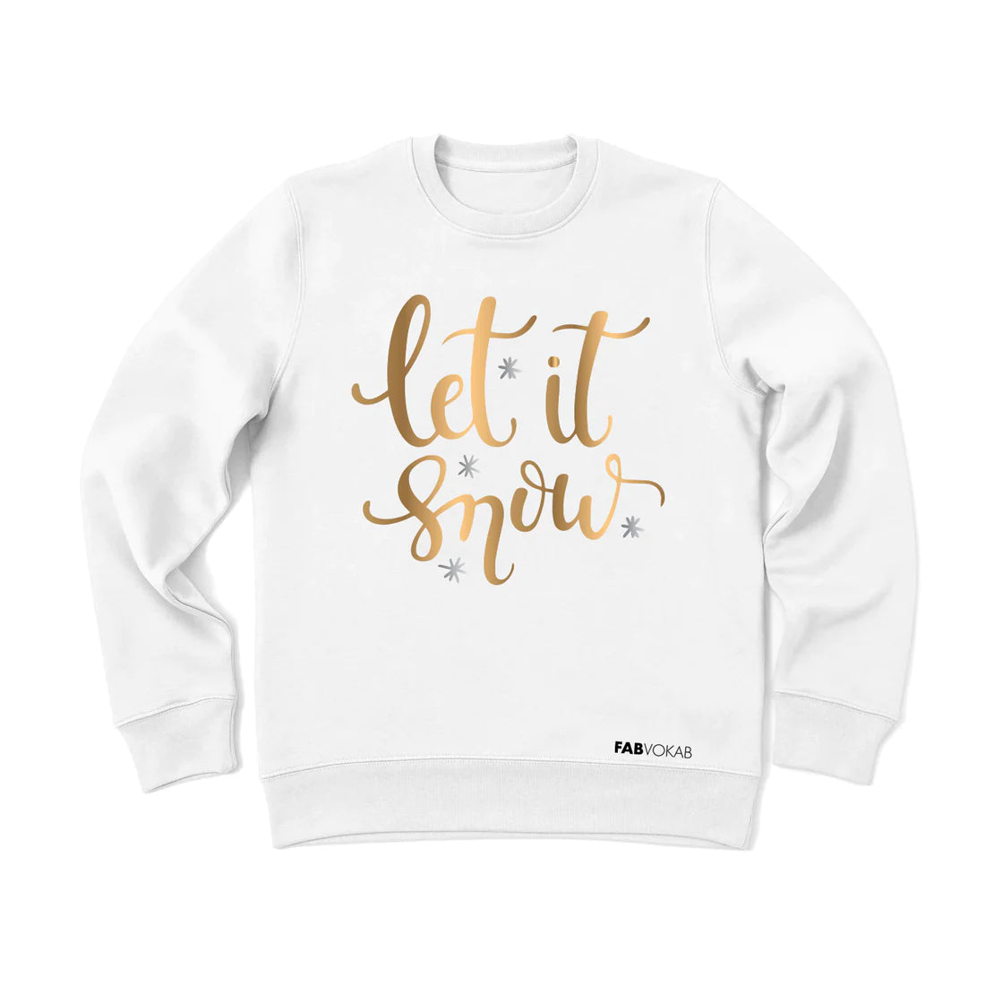 Let It Snow Kids Unisex Holiday Sweatshirt for Girls and Teens