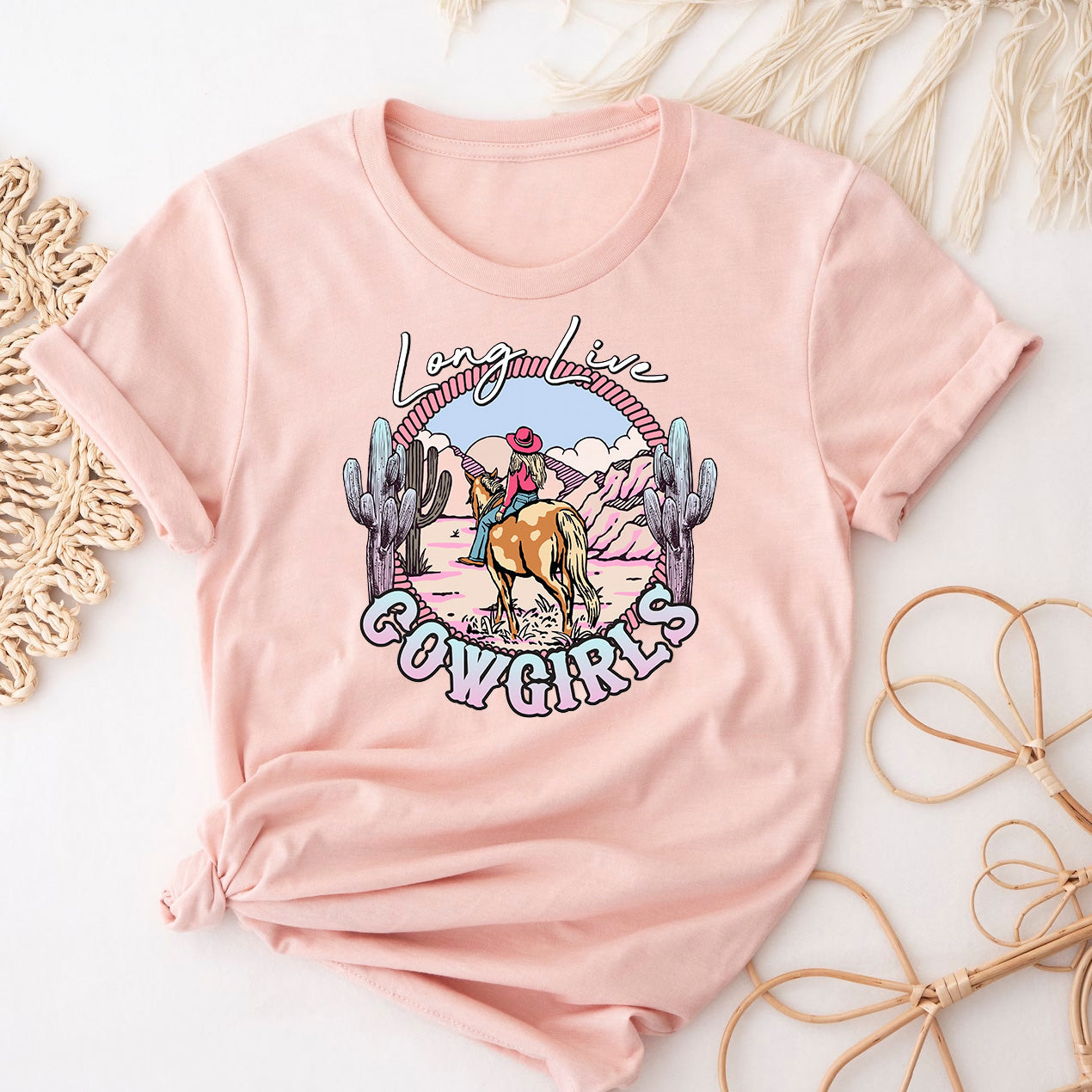 Western Elegance: Long Live Cowgirl T-shirt – A Cowgirl Gift