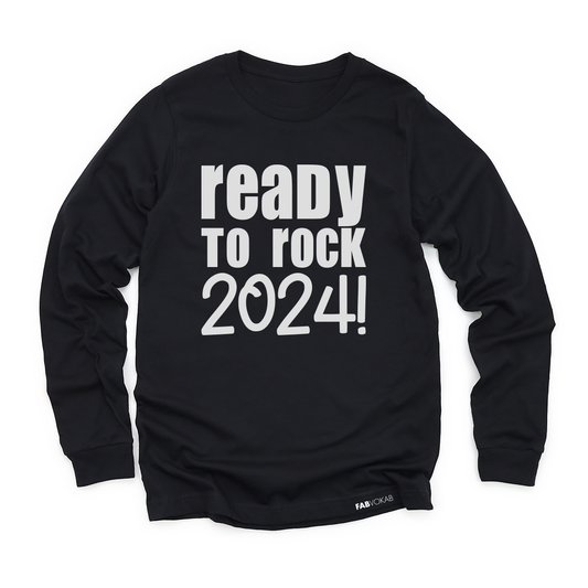 Ready to Rock 2024 Kids, Girls, Boys Jersey Long Sleeve Tee