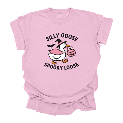 Silly Goose, Spooky Loose T-Shirt - Halloween Goose Tee