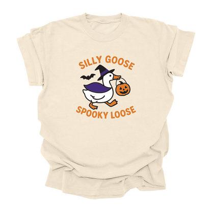 Silly Goose, Spooky Loose T-Shirt - Halloween Goose Tee