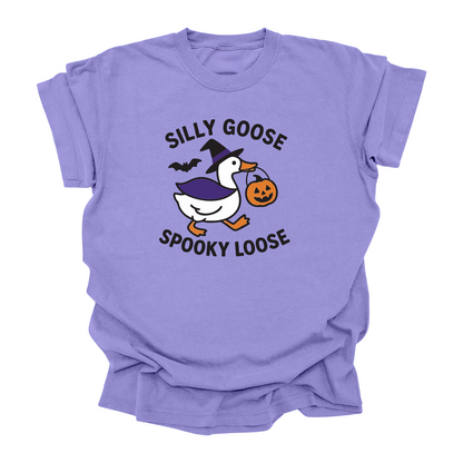 Silly Goose, Spooky Loose T-Shirt - Halloween Goose Tee