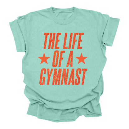 The Life of a Gymnast T-Shirt – Orange Glitter Print (Taylor-Inspired)