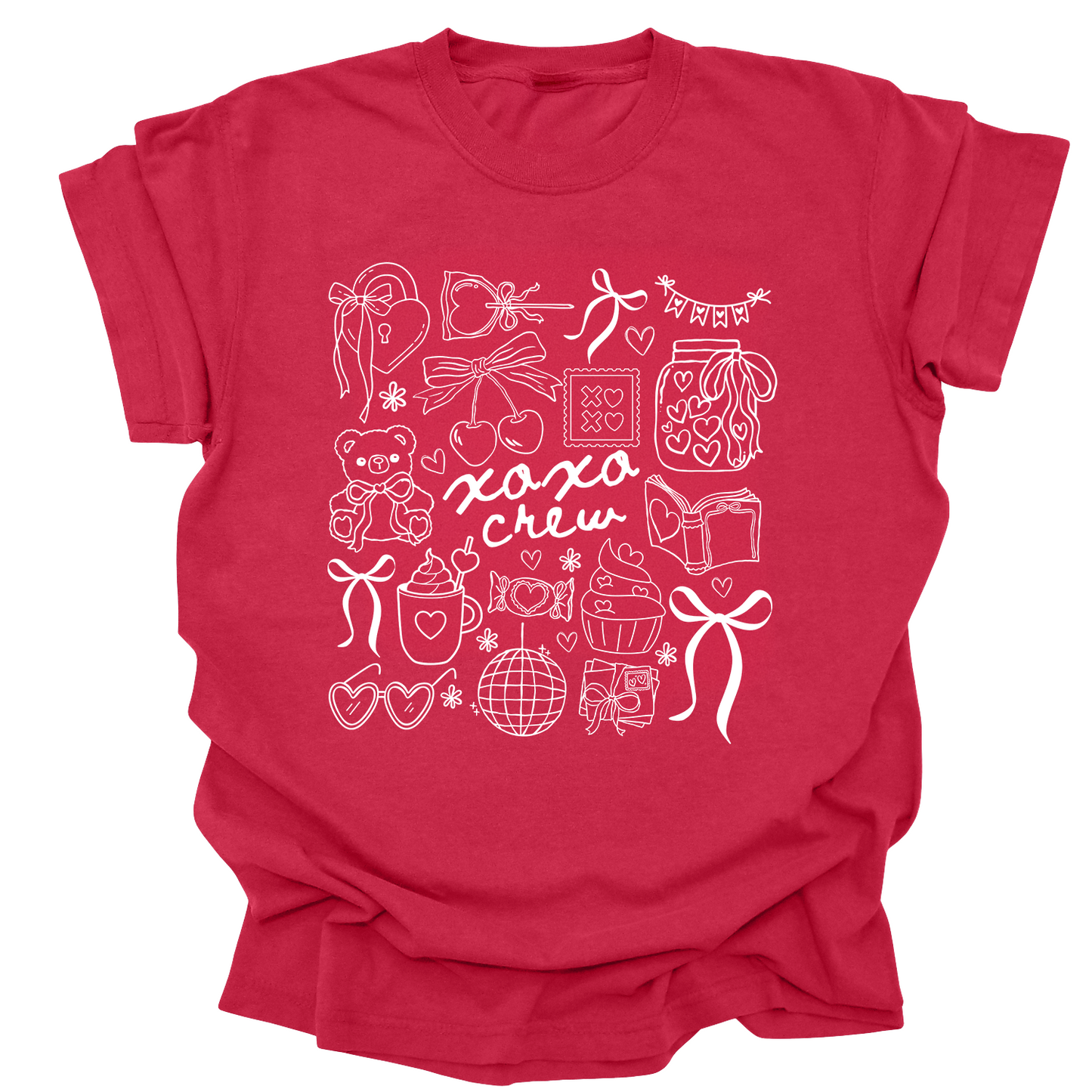 XOXO Crew Shirt - Valentine's Day T-Shirt for Kids Teens Women - Galentine's Matching Tees