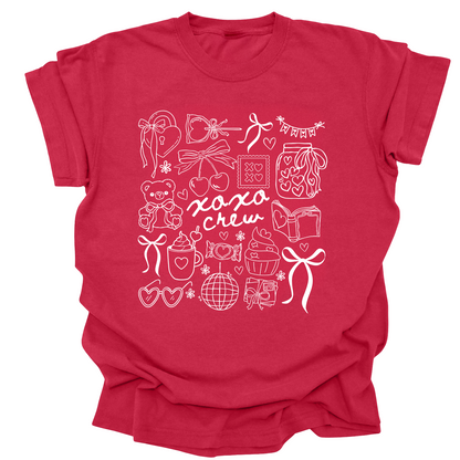 XOXO Crew Shirt - Valentine's Day T-Shirt for Kids Teens Women - Galentine's Matching Tees