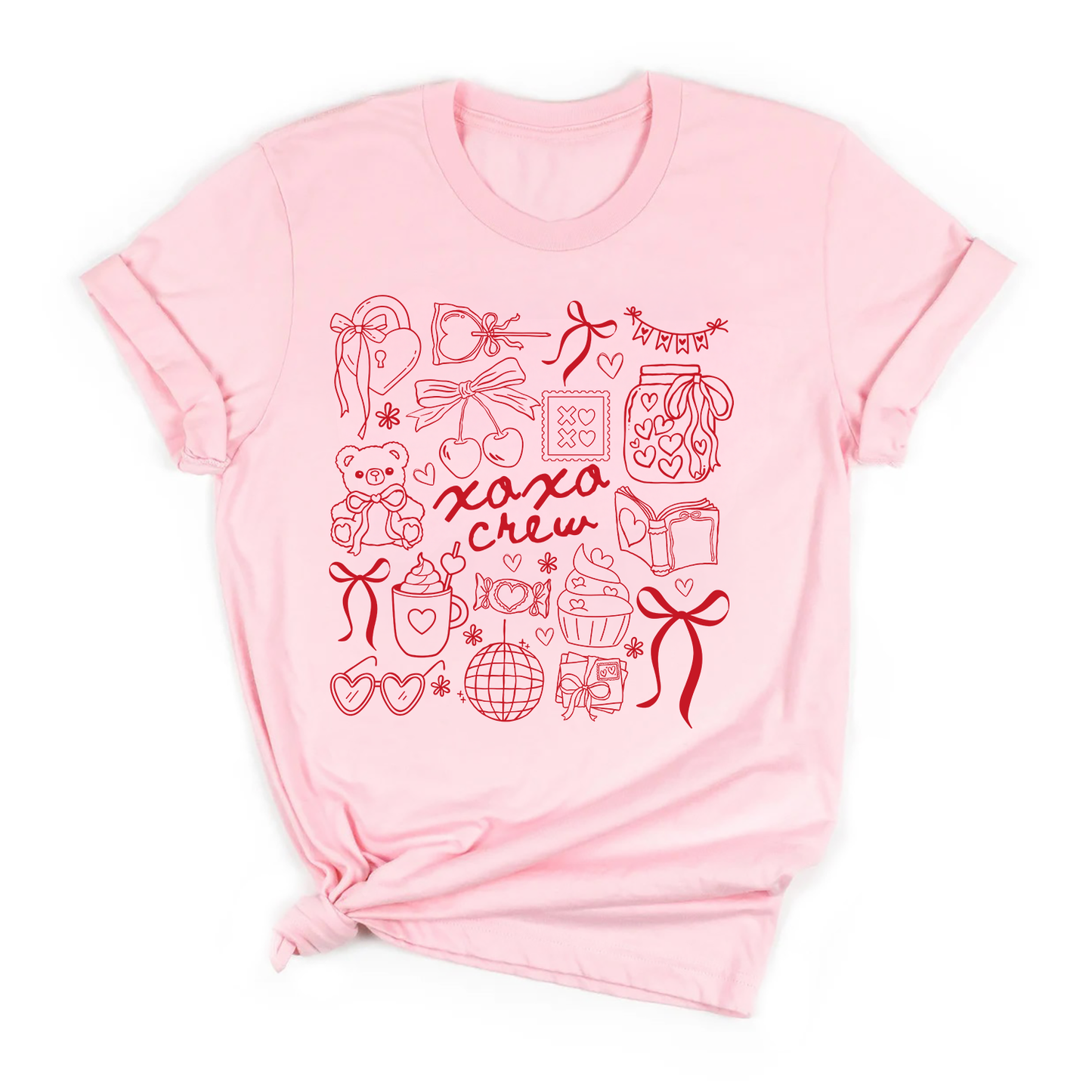 XOXO Crew Shirt - Valentine's Day T-Shirt for Kids Teens Women - Galentine's Matching Tees