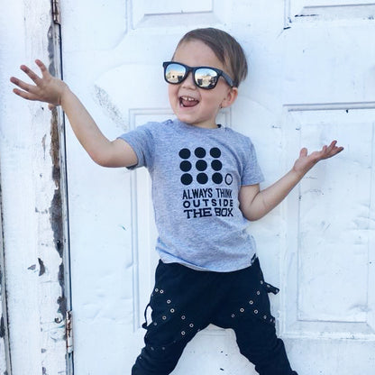 ALWAYS THINK OUTSIDE THE BOX Short Sleeve T-shirt FABVOKAB