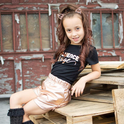 INFLUENCE CHANGE in Copper Foil Short Sleeve T-shirt FABVOKAB