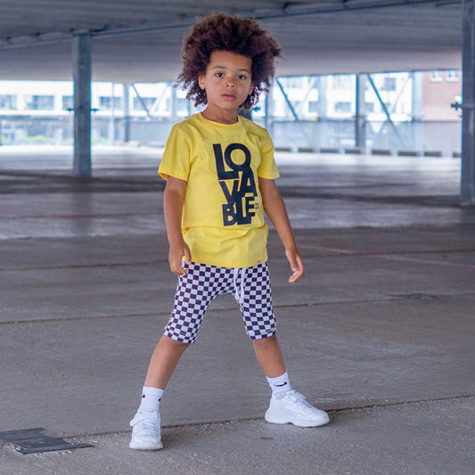 LOVABLE Yellow Short Sleve Kids T-shirt FABVOKAB