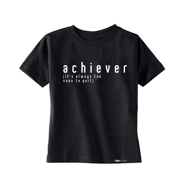 ACHIEVER Short Sleeve Kids Girls Boys Teen T-shirt FABVOKAB