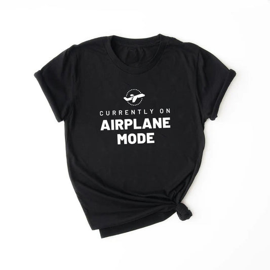 Currently on Airplane Mode. Kids, Girls, Teen Short Sleeve T-shirt