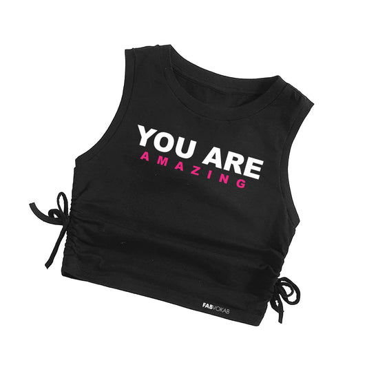 YOU ARE AMAZING, Girls Crop Top