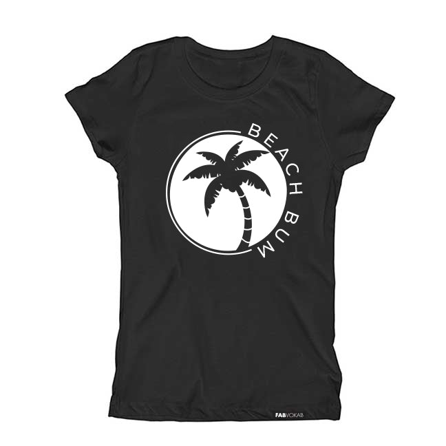 BEACH BUM  Kids, Girls, Boys, Teen Short Sleeve graphic T-shirt FABVOKAB