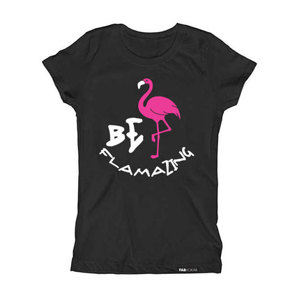 BE FLAMAZING Short Sleeve Kids Teen T-shirt FABVOKAB