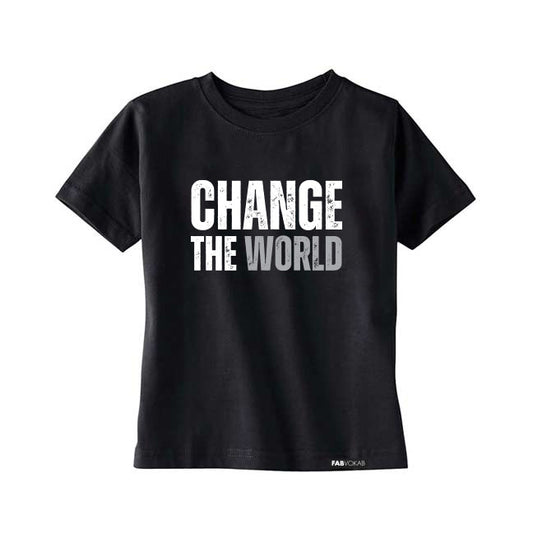 CHANGE THE WORLD Kids, Boys, Girls, Unisex, Teen Short Sleeve T-shirt