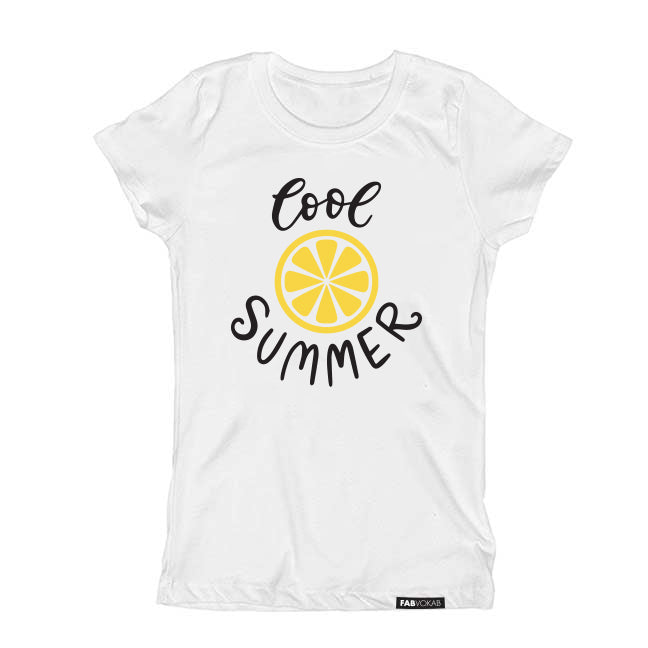 COOL SUMMER  Kids, Girls, Boys, Teen Short Sleeve graphic T-shirt FABVOKAB