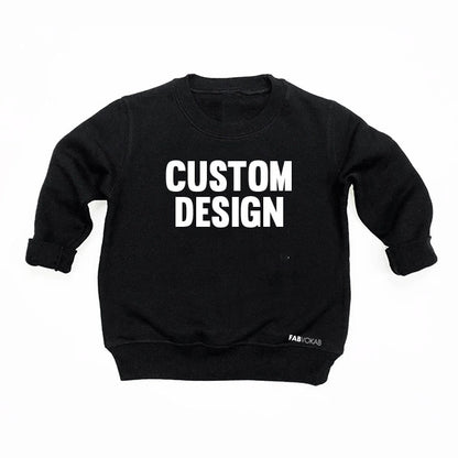CUSTOM KIDS, BOYS, GIRLS, TEEN UNISEX SWEATSHIRT (3 COLORS) FABVOKAB