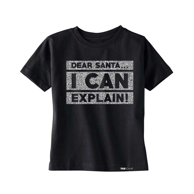 DEAR SANTA Short Sleeve KIDS HOLIDAYS, CHRISTMAS T-shirt FABVOKAB