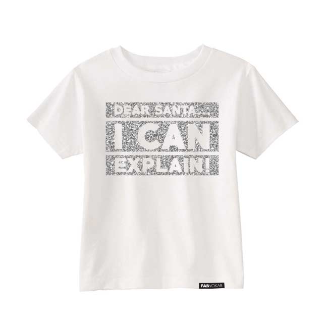 DEAR SANTA Short Sleeve KIDS HOLIDAYS, CHRISTMAS T-shirt FABVOKAB