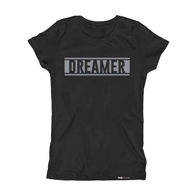 DREAMER Girls, Boys Kids, Teens Short Sleeve T-shirt FABVOKAB