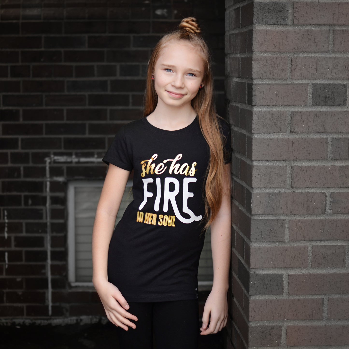 SHE HAS FIRE IN HER SOUL Short Sleeve T-shirt FABVOKAB