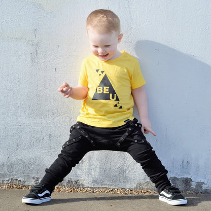 BE U Yellow Short Sleeve T-shirt FABVOKAB