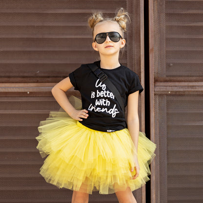 LIFE IS BETTER WITH FRIENDS KIDS, TEEN SHORT SLEEVE T-SHIRT FABVOKAB