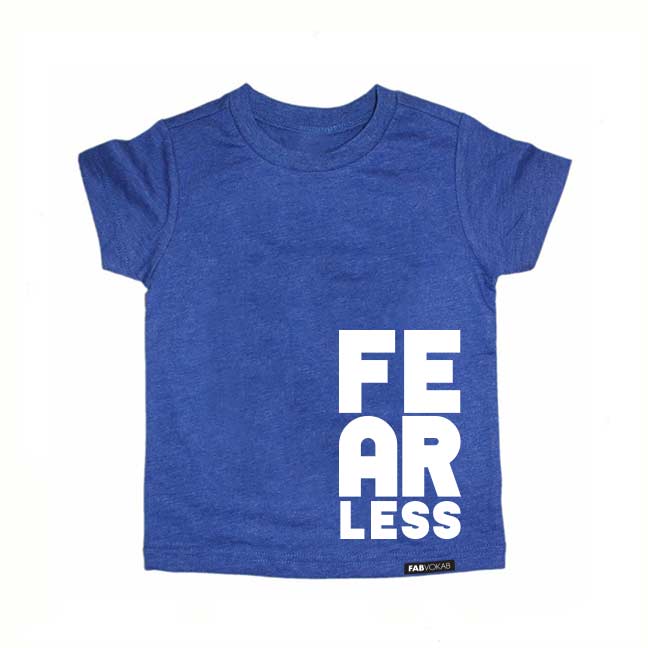 FEARLESS Blue Short Sleve T-shirt FABVOKAB