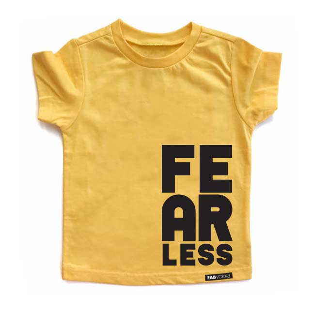 FEARLESS Yellow Short Sleeve T-shirt FABVOKAB