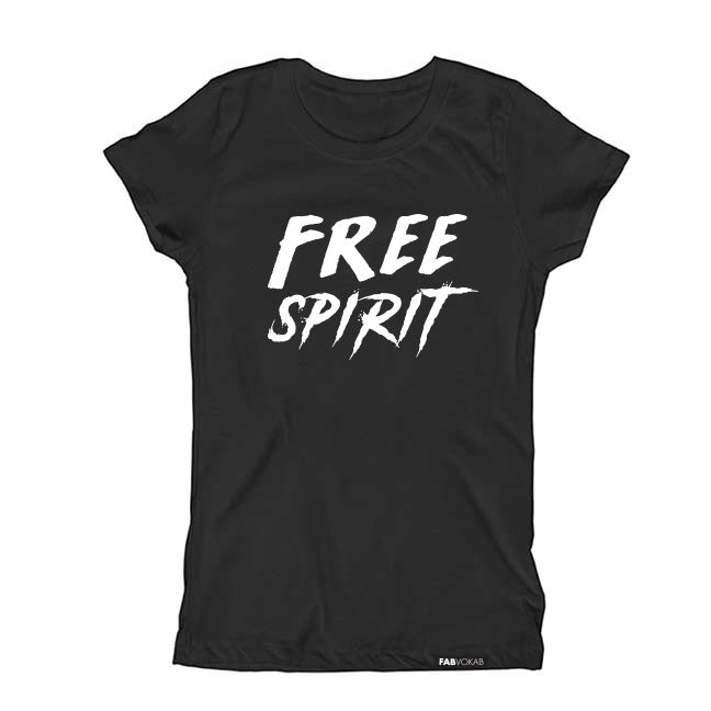 FREE SPIRIT Short Sleeve Kids Teen T-shirt FABVOKAB