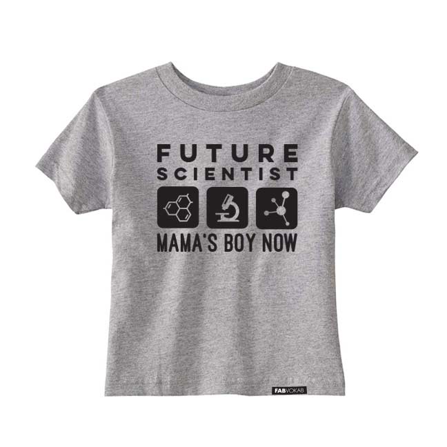 FUTURE SCIENTIST MAMA'S BOY NOW Short Sleeve T-shirt FABVOKAB