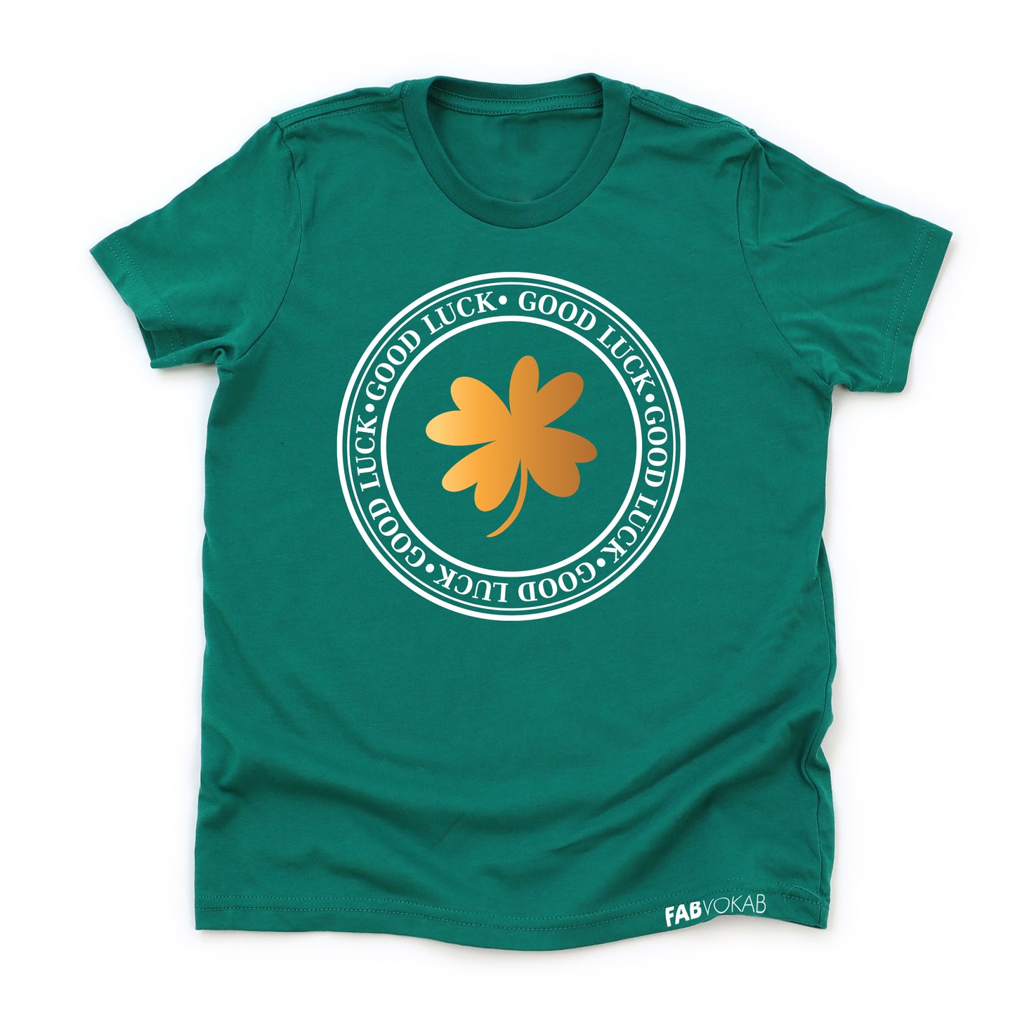 GOOD LUCK Saint Patrick's Green Short Sleeve Kids, Girls, Boys, Teens T-shirt