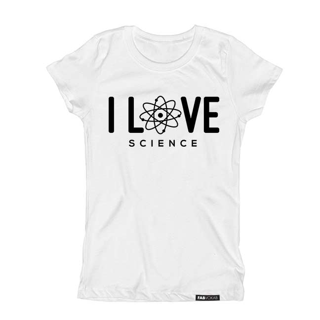I LOVE SCIENCE Kids, Girls, Boys, Teens Short Sleeve T-shirt FABVOKAB